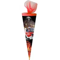 NESTLER Schultüte Feuerwehr 50 cm rund, Tüll