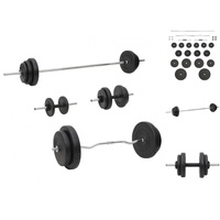 VidaXL Langhantel und Kurzhantel mit Gewichten 90 kg