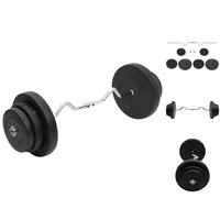 VidaXL Curlstange mit Gewichten 60 kg
