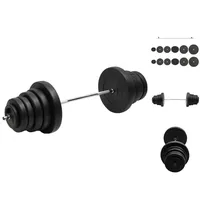 VidaXL Langhantel mit Gewichten 90 kg schwarz