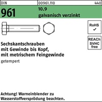 Industrial Quality Supplies DIN 961 Sechskantschraube Feingewinde VG M14x40