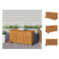 VidaXL Gartentruhe mit Rollen 113x50x58 cm Massivholz Akazie
