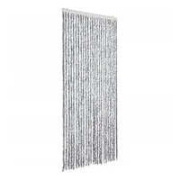 VidaXL Insektenschutz-Vorhang Weiß und Grau 100x220 cm Chenille