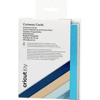 Cricut JoyTM Cutaway Cards Kartenset Beige, Türkis (glänzend), Dunkelblau,