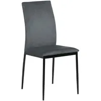 Actona Esszimmerstuhl Kunstleder grau 4er Set