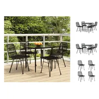 VidaXL Garten-Essgruppe 5-tlg. Schwarz
