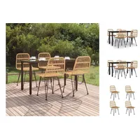 VidaXL Garten-Essgruppe 5-tlg. Braun