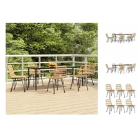 VidaXL Garten-Essgruppe 7-tlg. Braun