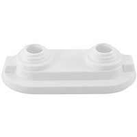 ASW Universal Doppel-Scharnierrosette 161022 Kunststoff weiß, für Rohre 10