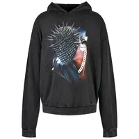 Mister Tee Thorned Mask Oversize Kapuzenpullover Black Acid Washed