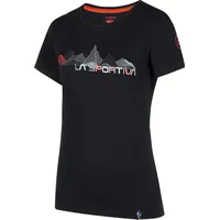 La Sportiva Peaks T-shirt Women black/cherry tomato (999322) XS