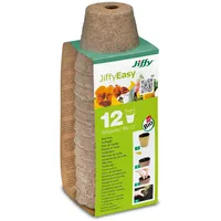 Jiffy 110002 6 cm Anzuchttöpfe rund (12 Stück) Torf-Anzuchttöpfe