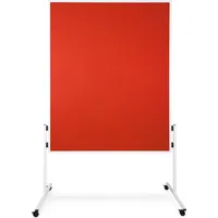 Karat Filz Moderationstafel Einteilig und Flexibel mit Rollen Rot