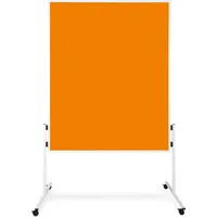 Karat Filz Moderationstafel Einteilig und Flexibel mit Rollen Orange