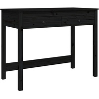 VidaXL Schreibtisch mit Schubladen Schwarz 100x50x78 cm Massivholz