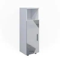Vicco Midischrank Irma Weiß Hochglanz mit Einsätzen 30 x