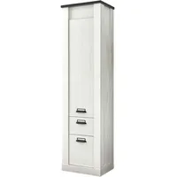 Furn.design Hochschrank "Stove" weiß Pinie anthrazit Badschrank 51 x