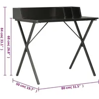 VidaXL Eckschreibtisch Schwarz