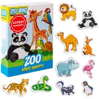 MAGDUM 20 Glücklicher Zoo Magnete Kinder für magnettafel -