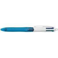 BIC 4 Colours GRIP Medium blau/weiß, Schreibfarbe: schwarz, blau,