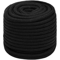 VidaXL Arbeitsseil Schwarz 16 mm 50 m Polyester
