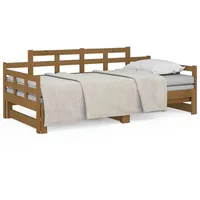 VidaXL Tagesbett Ausziehbar Honigbraun Massivholz Kiefer 2x(90x200) cm