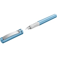 Pelikan Pina Colada blau metallic, rechte Hand/linke Hand, Faltschachtel