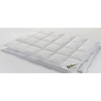 Fjödur Daunenbettdecke FJÖDUR "Fleur", weiß, B:155cm L:220cm, Bezug: 100%