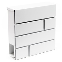 Wiltec Designer Postkasten V15 Weiß inkl. Zeitungsfach