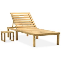 VidaXL Garten-Sonnenliege mit Tisch Kiefernholz Imprägniert