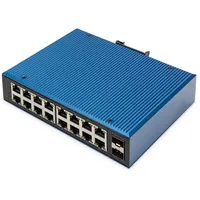 Digitus DN-65 Industrial Railmount Gigabit Switch, 16x RJ-45, 2x