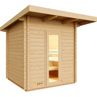 InfraWorld Gartensauna Terra 4 Außensauna Massivholzsauna Saunahaus 230x230 cm
