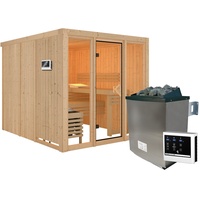 Karibu Sauna Askja Superior mit Fronteinstieg 68 mm Ohne