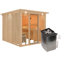 Karibu Sauna Askja Superior mit Fronteinstieg 68 mm Inkl.