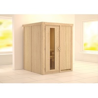 Karibu Sauna Norin mit Fronteinstieg 68 mm-Ohne Ofen-ohne Dachkranz-