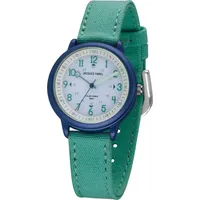 JACQUES FAREL Solaruhr ORSO 3105 Armbanduhr, Kinderuhr, Textil grün