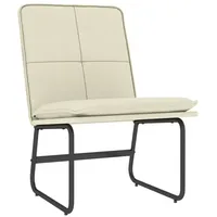 VidaXL Loungesessel Creme 54x75x76 cm Kunstleder