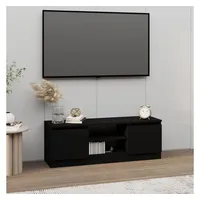 VidaXL TV-Schrank mit Tür Schwarz 102x30x36 cm