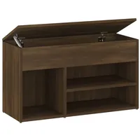 VidaXL Schuhbank Braun Eichen-Optik 80x30x45 cm Holzwerkstoff