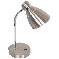 Steinhauer Schreibtischleuchte Tischlampe Leseleuchte Spot verstellbar stahl 1xE27 chrom