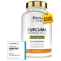 NaroVital Curcuma Ingwer Plus - Mit Piperin, Curcumin -