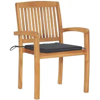 VidaXL Gartenstuhl 51 x 51 x 90 cm grau