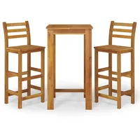 VidaXL 3-tlg. Gartenbar-Set Massivholz Akazie
