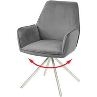 Mendler Esszimmerstuhl HWC-G67, Küchenstuhl Stuhl mit Armlehne, drehbar Auto-Position,