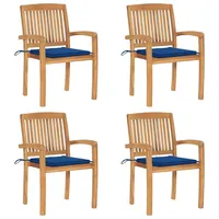 VidaXL Stapelbare Gartenstühle mit Kissen 59 x 95,5 x