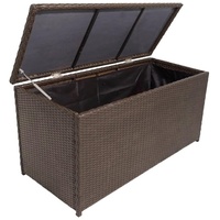 Lomadox Auflagenbox Aufbewahrungsbox Kissenbox Box in braun, 120 cm