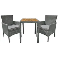 Lomadox Balkonset 3-tlg. Hellgrau