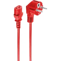 ShiverPeaks BASIC-S Schutzkontakt Stromkabel, 3.0 m, rot