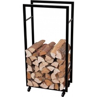 Moebel-direkt-online Kaminholzkorb 48 x 24 x 100 cm schwarz