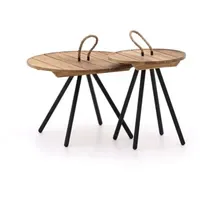 AppleBee Elle Gartentisch Ø 60 x 60 cm Grau